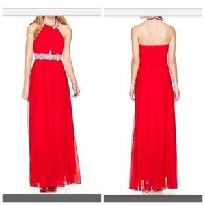 My Michelle Red Crystal embellished dress